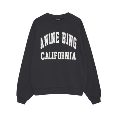 Image of Organisch Katoenen Sweatshirt Anine Bing , Black , Dames