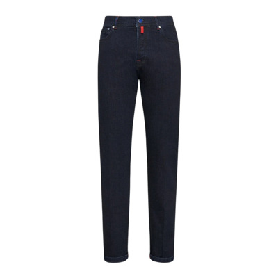 Image of Slim-Fit Denim Jeans Kiton , Blue , Heren