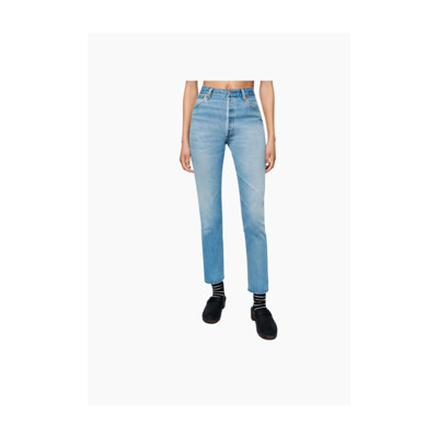 Image of Slim-fit Jeans Re/Done , Blue , Dames