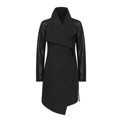 Image of Faith - Anthracite Wool Coat VSP , Gray , Dames