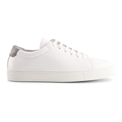 Image of Handgemaakte Ethische Sneakers Wit Grijs National Standard , White , Heren