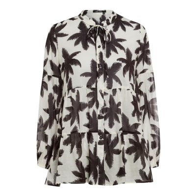 blouse palmbomen Marc Aurel , Beige , Dames