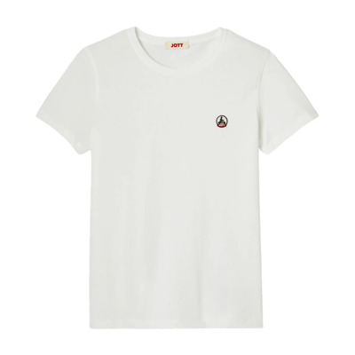 Image of Biologisch Katoenen Basic T-Shirt - Rosas Jott , White , Dames