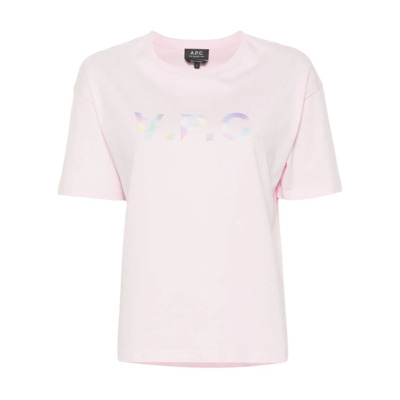 Image of Roze T-shirt Rechte Snit A.p.c. , Pink , Dames