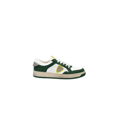 Image of Witte & Groene Lyon Lage Top Sneakers Philippe Model , Multicolor , Heren
