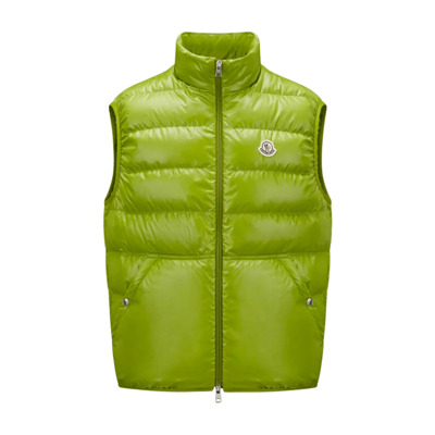 Image of Groene Dawn Mouwloze Puffer Vest Moncler , Green , Heren