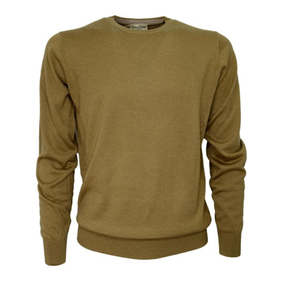 Beige Crew Neck Sweater  Cashmere Company