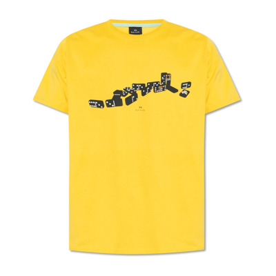 Image of Katoenen T-shirt PS By Paul Smith , Yellow , Heren