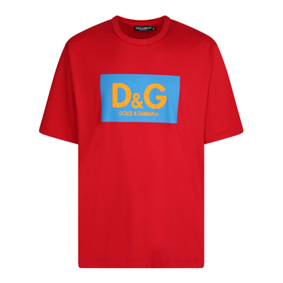 T-shirt with logo Dolce & Gabbana , Rood , Heren