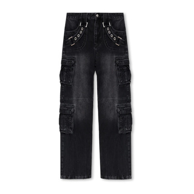Image of Binnenin een donkere Echo collectie cargo jeans Misbhv , Black , Dames