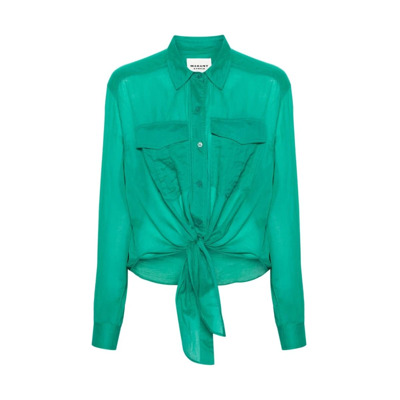Image of Groene Biologisch Katoenen Shirt Isabel Marant Étoile , Green , Dames