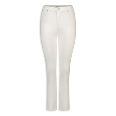 Image of Witte stretchy straight jeans Sarah Homage , White , Dames