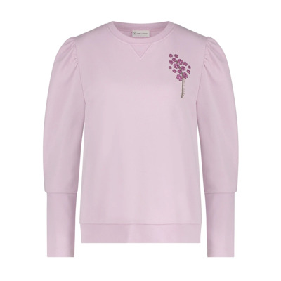 Image of Organisch Katoenen Bloemenprint Sweatshirt Jane Lushka , Purple , Dames