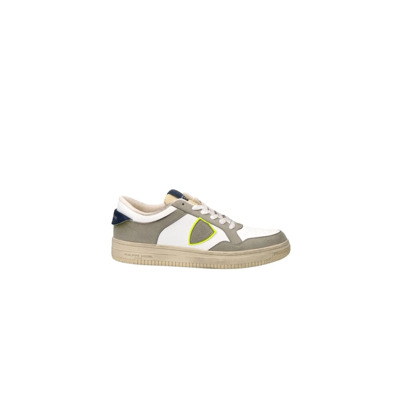 Image of Witte Grijze Lyon Lage Sneakers Philippe Model , White , Heren