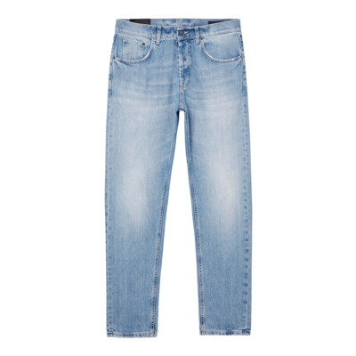 Image of Slim Fit Lage Taille Denim Jeans Ss23 Dondup , Blue , Heren