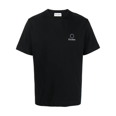 Image of Biologisch Katoenen Logo T-shirt Études , Black , Heren