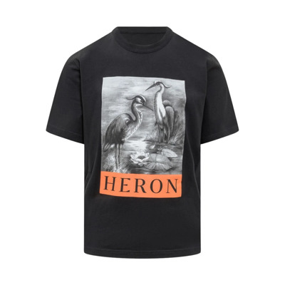 Image of T-shirt met grafische print Heron Preston , Black , Heren