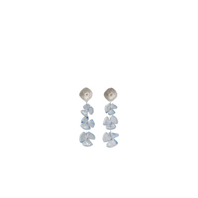 Image of Periwinkle Trio Eco-vriendelijke Zilveren Oorbellen Cled , Gray , Dames