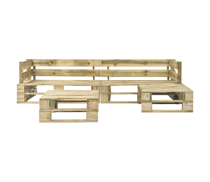 Set mobilier de gradina, canapea, taburet si masa, 17 piese, vidaXL, Tesatura, Maro 4