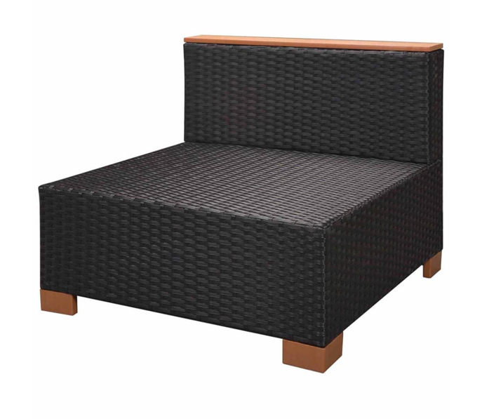 Set mobilier gradina/terasa/exterior 7 piese, vidaXL, PVC, 69,5 x 69,5 x 57,5 cm, Negru/Maro 9