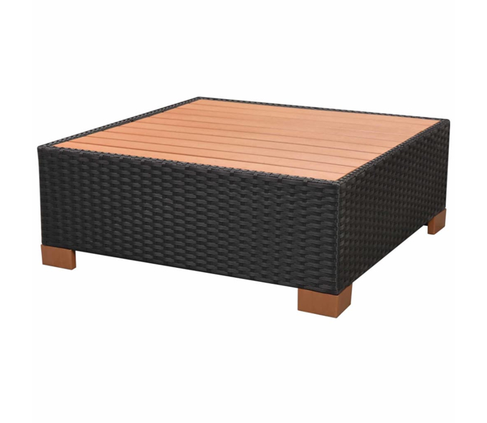 Set mobilier gradina/terasa/exterior 9 piese, vidaXL, Ratan, 69,5 x 69,5 x 57,5 cm, Negru/Maro 12