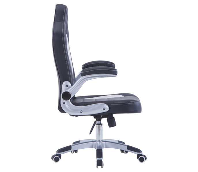 vidaXL gamer szék, műbőr, fekete fehér szürke vidaXL gamer szék, műbőr, fekete fehér szürke