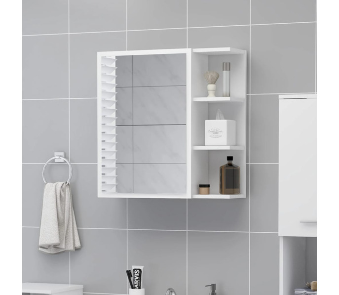 بواسطة المثل ضروري  vidaXL fehér forgácslap tükrös fürdőszoba szekrény 62,5 x 20,5 x 64 cm -  eMAG.hu