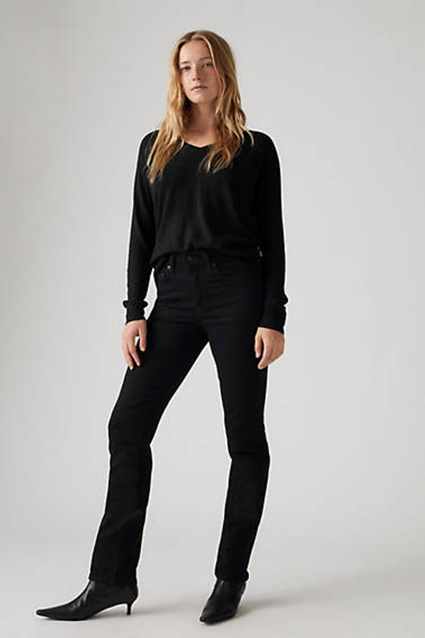 Levi's 724 High Rise Straight Jeans - Women's - 27X32 - Black