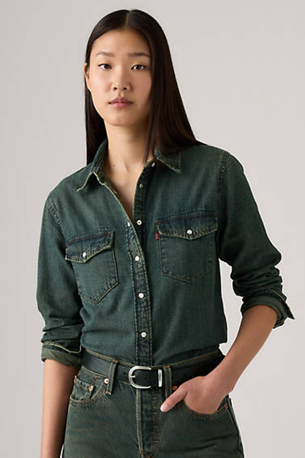 Levi's Essential Western Shirt In Green