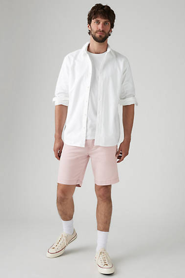 Levi's XX Chino Standard Cotton Linen Shorts - Men's - 29X9 - Pink / Violet Ice Cotton Linen Twill