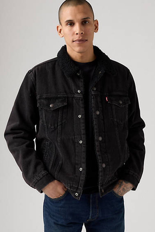 Levi's Type Iii Sherpa Trucker Jacket In Black