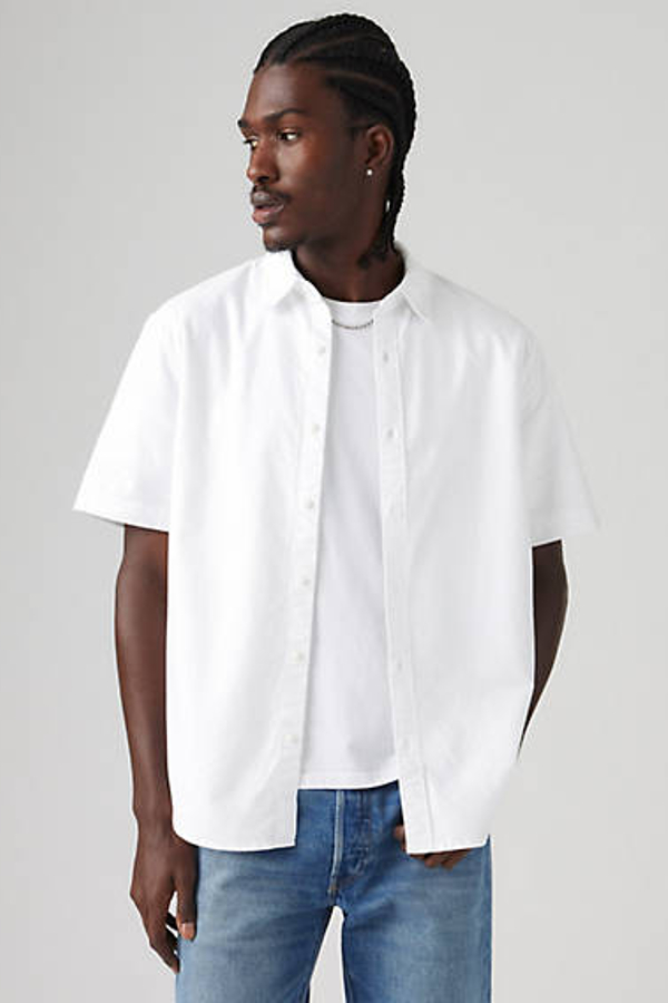 Levi's Short Sleeve Authentic Button Down Shirt - Men's - XL - White