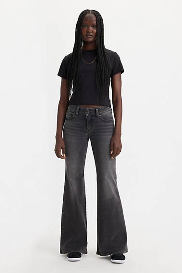 Levi's Superlow Flare Jeans In Black