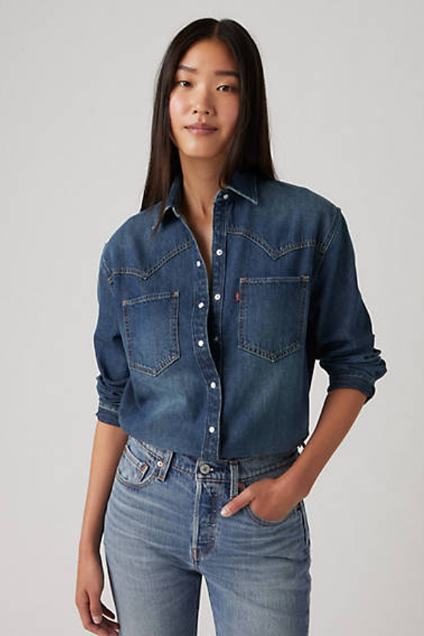 Levi's Teodora Western Shirt - Women's - L - Blue