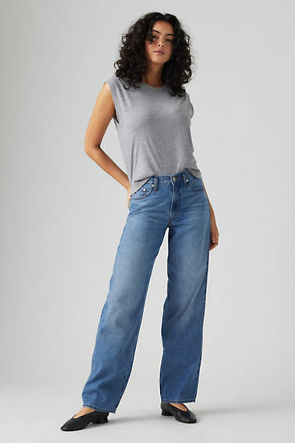 Levi's Baggy Dad Linen+ Denim Jeans - Women's - 30X32 - Blue