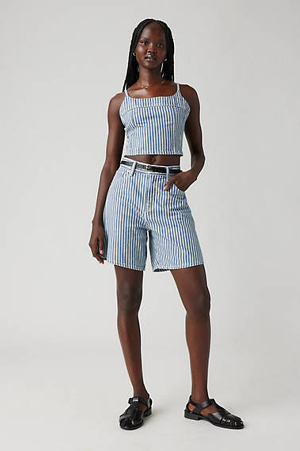 Levi's High Rise Baggy Shorts - Women's - 31 - Blue