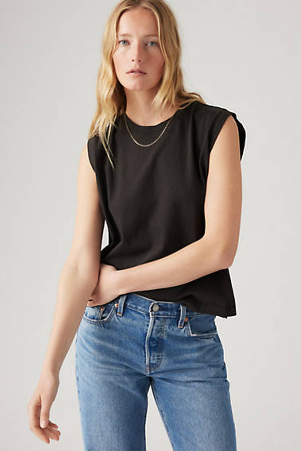 Levi's Boxy Tank Top In Black