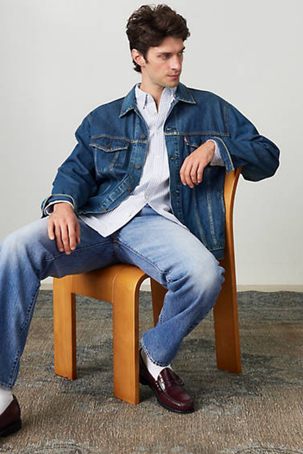 Levi's Authentic Button Down Shirt - Men's - L - Blue