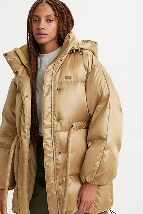Levi's Pillow Bubble Mid Puffer - Women's - S - Beige / Travertine