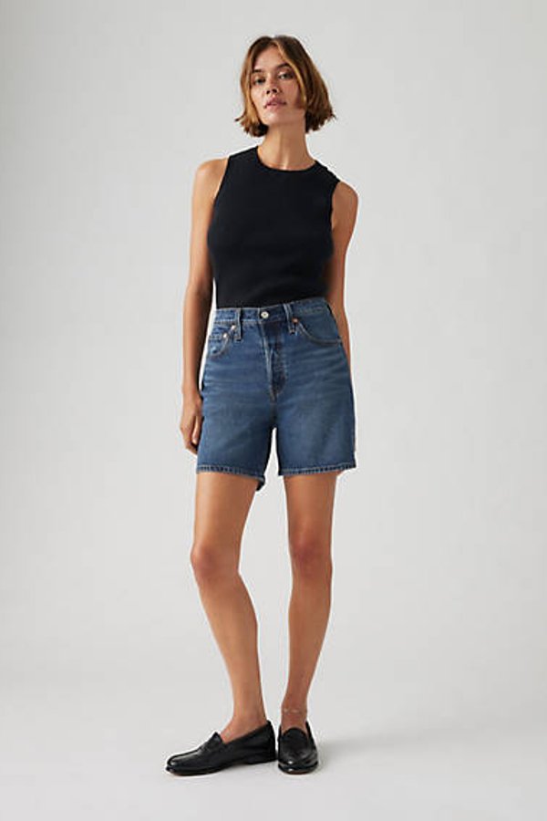 Levi's 501 Original High Rise Mid Thigh Jean Shorts - Women's - 32 - Blue
