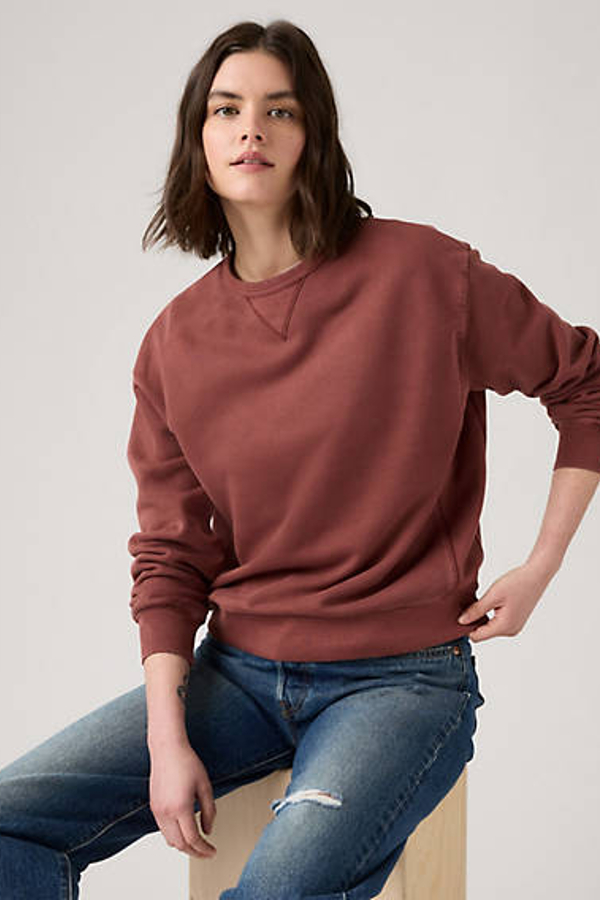 Levi's Heritage Crewneck Sweatshirt In Brown