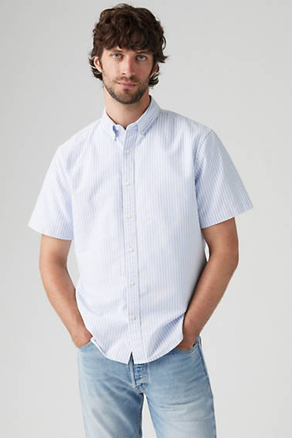Levi's Short Sleeve Authentic Button Down Shirt - Men's - XS - Blue