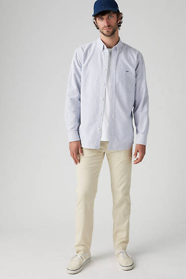 Levi's XX Chino Standard Taper Cotton Linen Pants - Men's - 34X32 - Beige / Tidal Foam Cotton Linen Twill