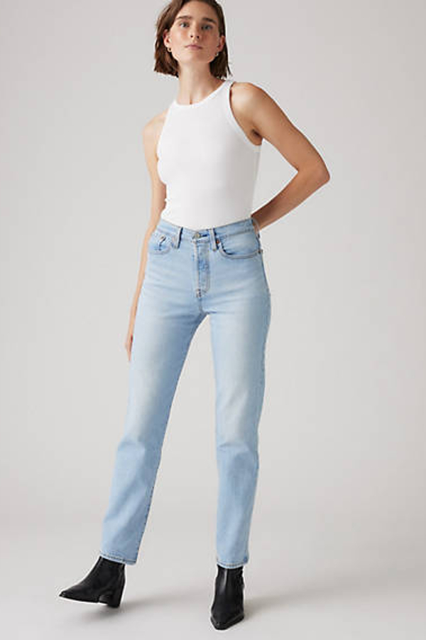 Levi's Wedgie Straight Jeans - Women's - 25X26 - Blue