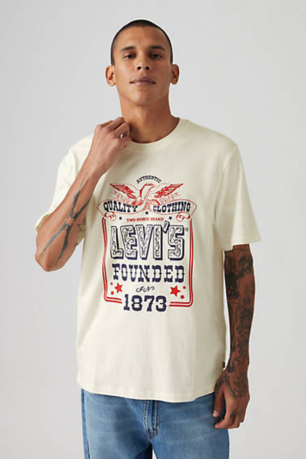 Levi's Relaxed Fit Short Sleeve Graphic Tee - Men's - M - White