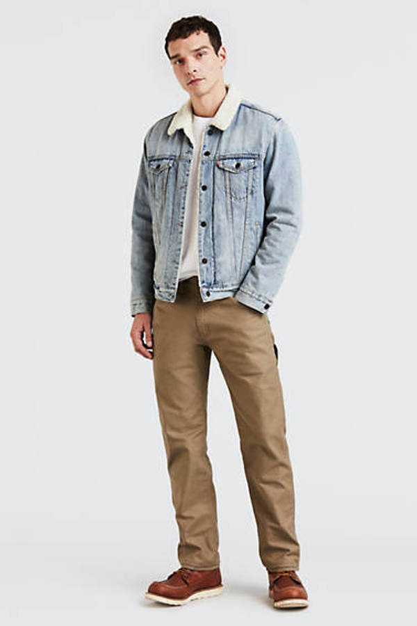 Levi's 505 Regular Utility Workwear Jeans - Men's - 33X34 - Neutral / Ermine Canvas Ww