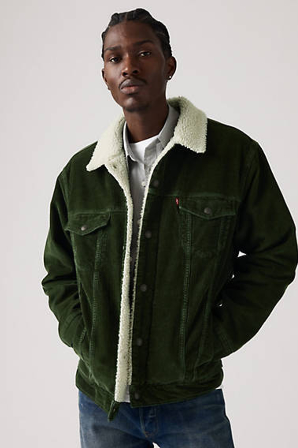 Levi's Men's Green Relaxed Fit Sherpa Trucker Jacket - Xxl