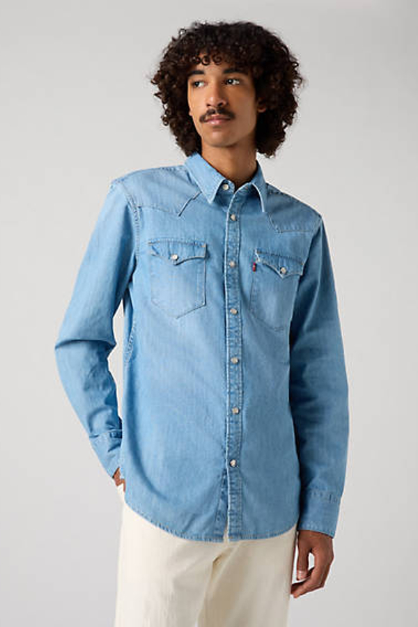 Levi's Barstow Standard Fit Western Shirt - Men's - S - Blue