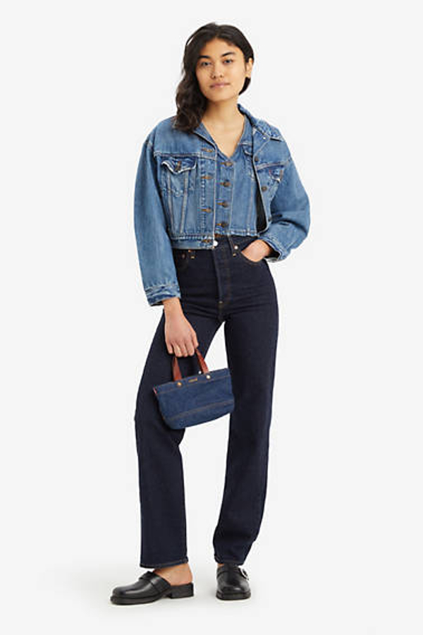Levi's Ribcage Full Length Jeans In Blue