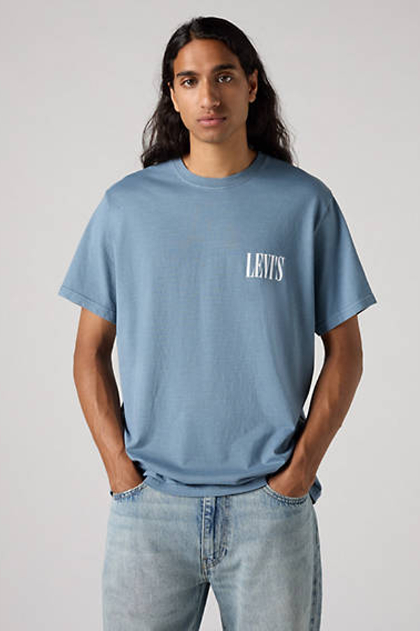 Levi's Relaxed Fit Short Sleeve Graphic Tee - Men's - M - Blue